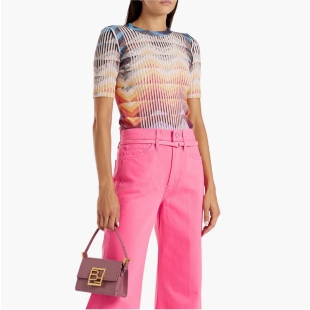 Frame Denim Pink Wide-Leg Pants - Picture 3 of 8
